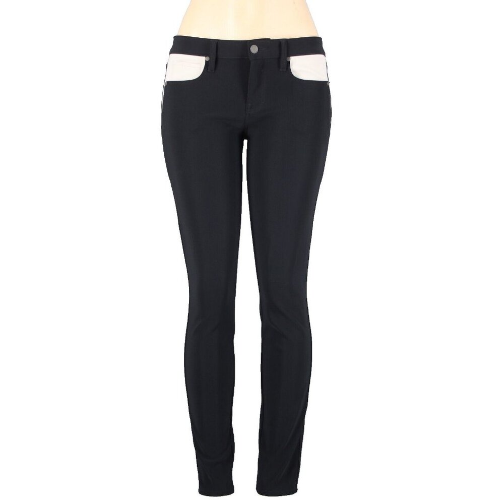 Genetic Denim The Ava Sz 28 x 31 Black Tan Pocket Stretch Poly Nylon Skinny Pant - Picture 2 of 16